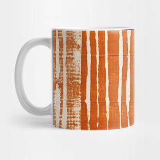 Orange Burnt Mudcloth Boho Pattern Mug